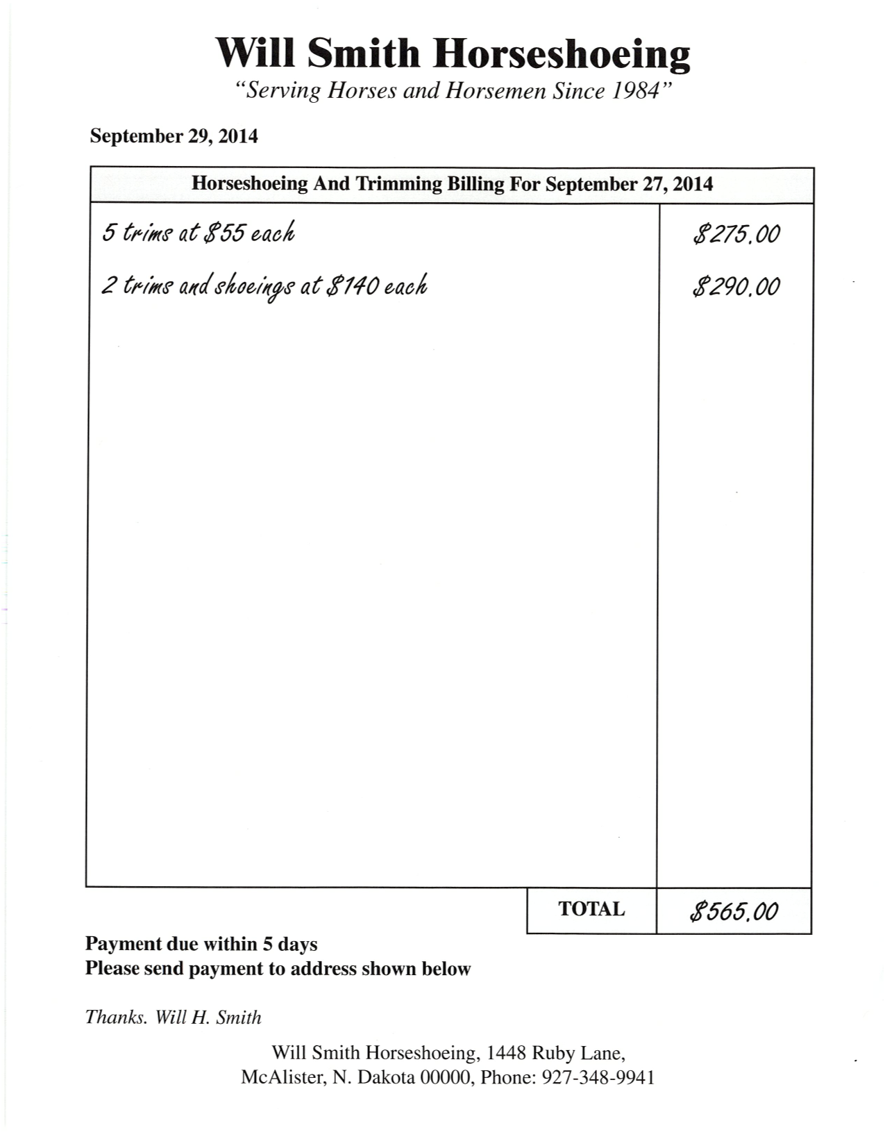 Farrier Invoicing (Horse Owners) Survey